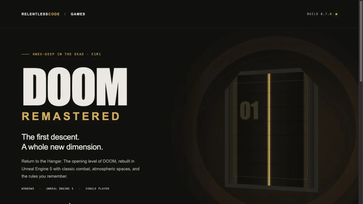 Doom Remastered interface
